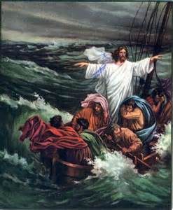 Jesus calms the water