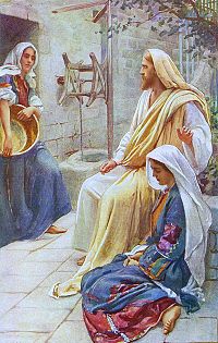 200px-Harold_Copping_Jesus_at_the_home_of_Martha_and_Mary_400 St. Martha Public Domain Image