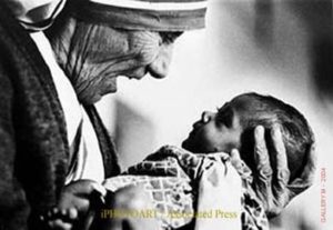 Mother Teresa with Child Public Domain Image