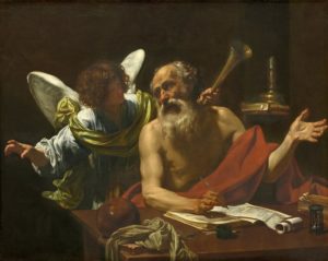 St. Jerome and the Angel by Simon Vouet Public Domain Image
